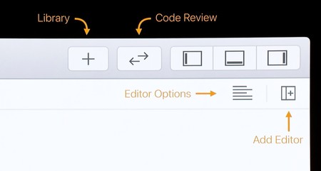 Bilah menu Xcode 11 baru