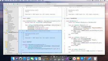 Editor kode berbeda di Xcode 11