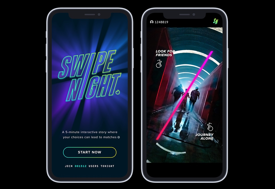 Tinder lanza Swipe Night, una experiencia interactiva para conseguir más matches