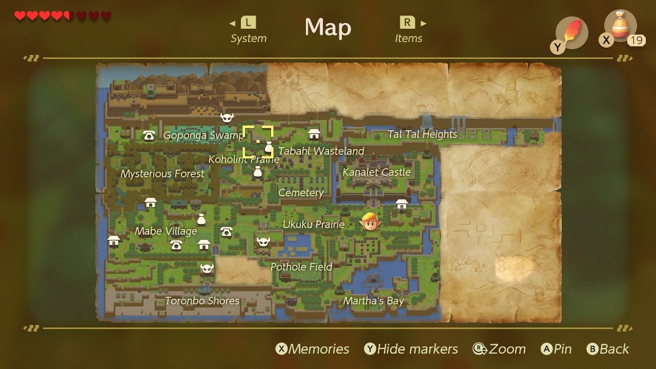 Link's Awakening - Moblin Cave Location