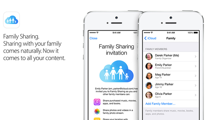 Familiy Sharing, iOS 8: s nya funktion för att dela innehåll 4