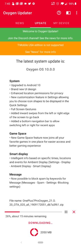 Uppdatera OnePlus 7 och OnePlus 7 Pro till Android 10
