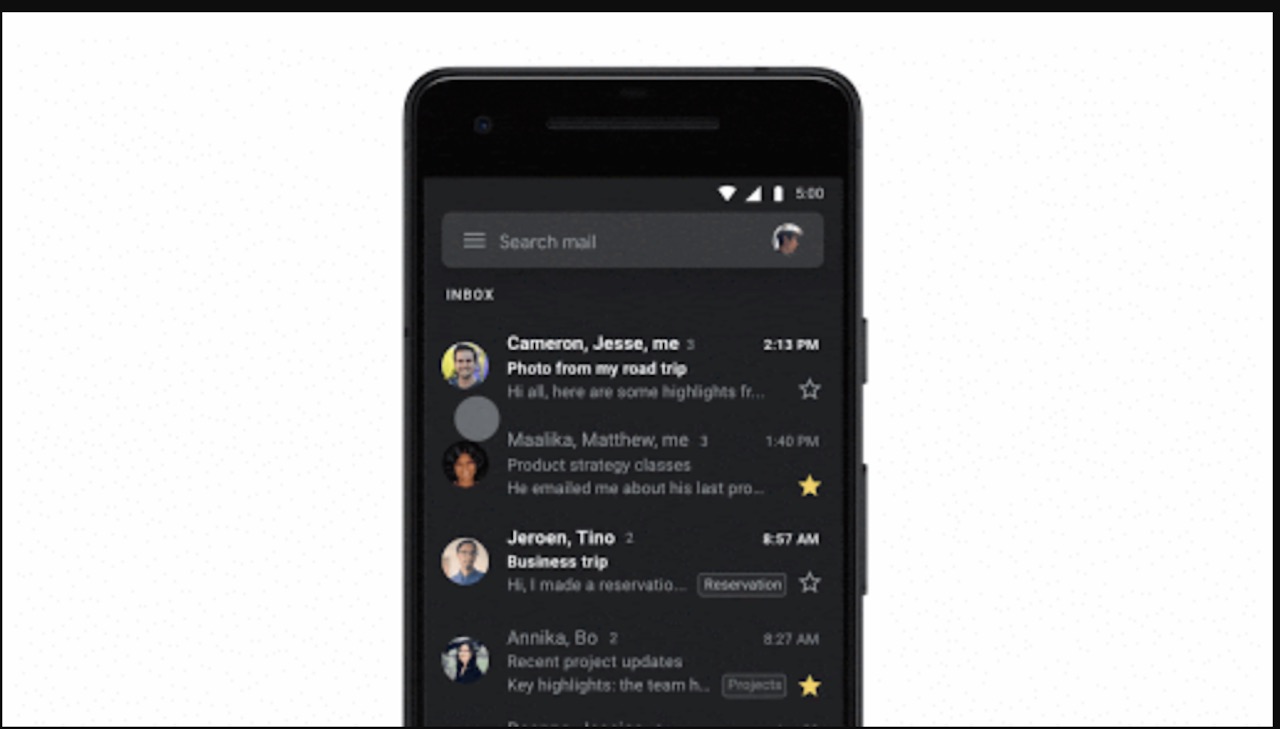 Gmail secara resmi meluncurkan tema gelap untuk perangkat Android