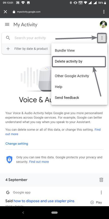 Ta bort alla dina röstinspelningar från Google