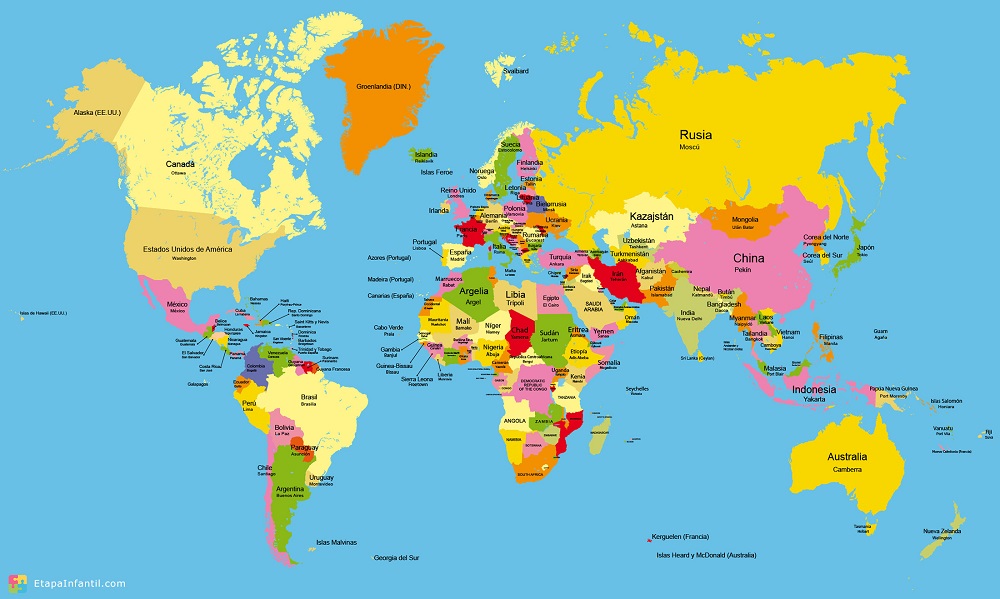 World map 2019, lebih dari 200 gambar untuk dicetak 2