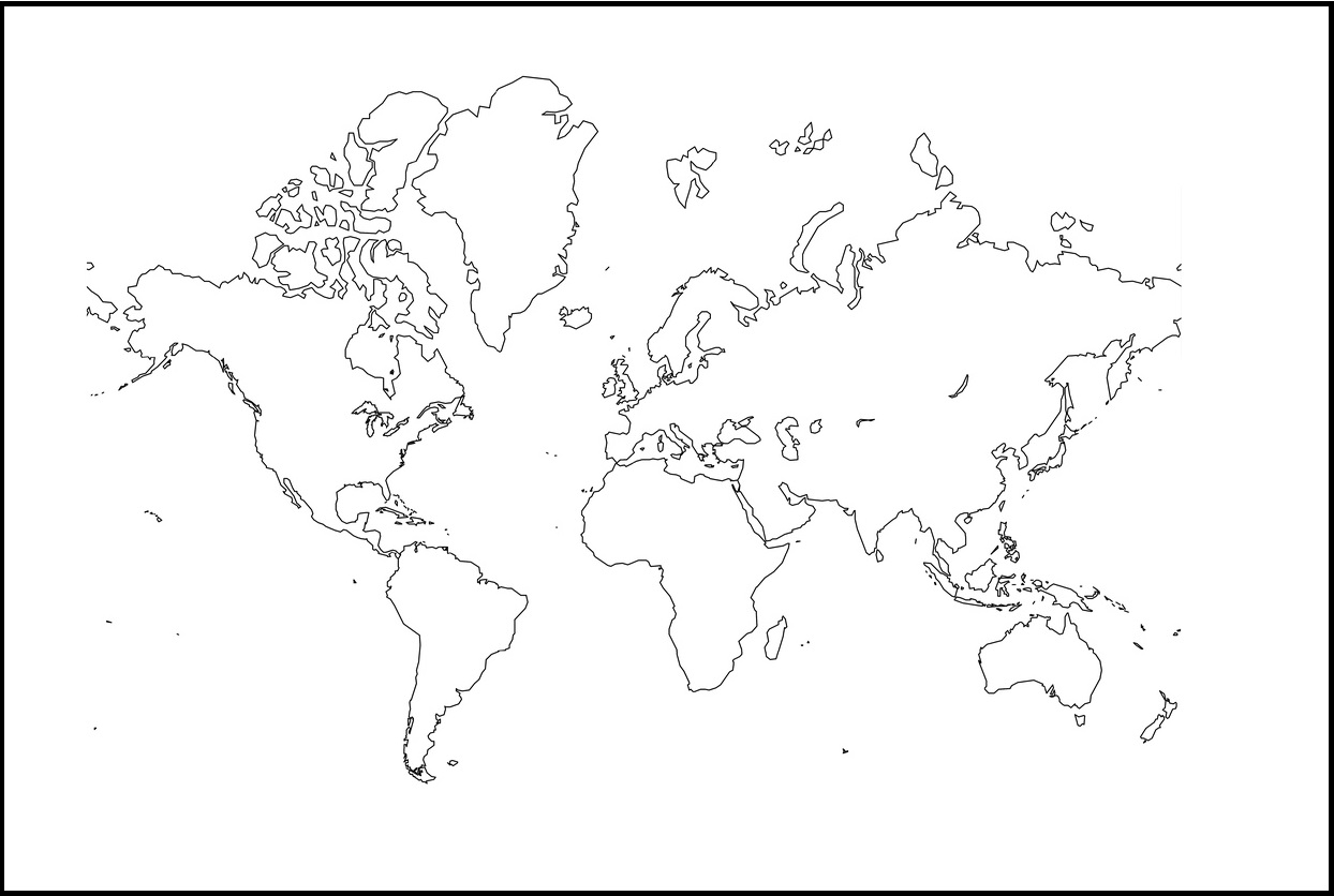 World map 2019, lebih dari 200 gambar untuk dicetak 3