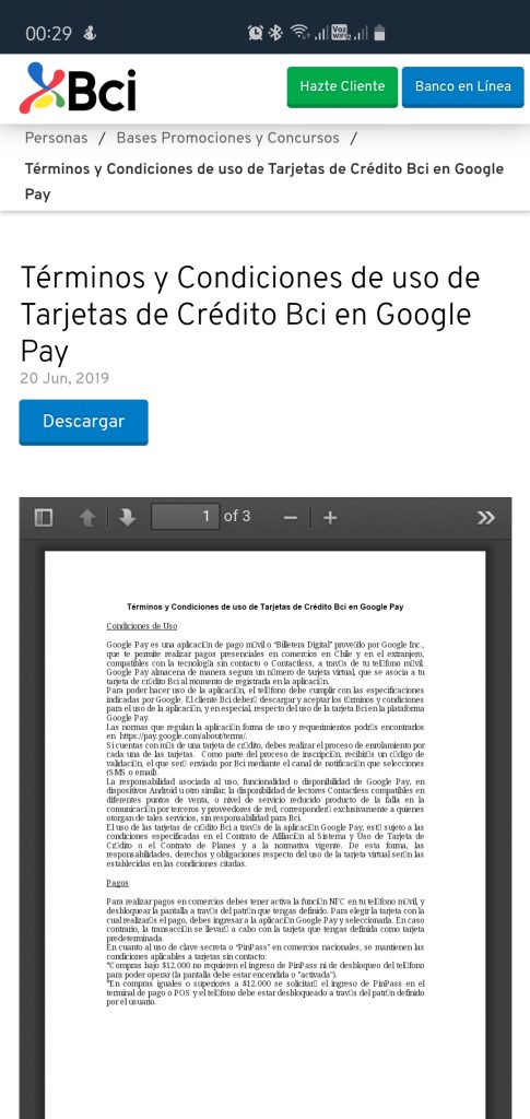 [Actualizado]  BCI är nästa bank i Chile som arbetar med Google Pay 2 
