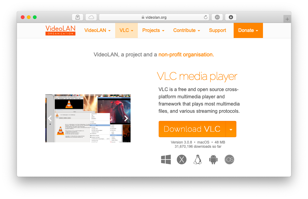 latest vlc player download for mac