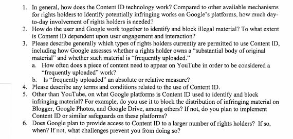 Anggota Kongres Mempertanyakan CEO Google tentang YouTubeSistem Content-ID 1
