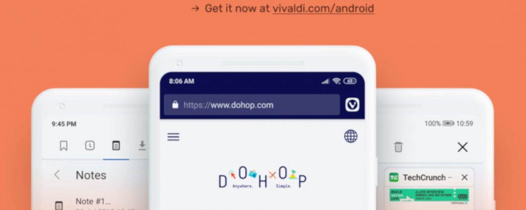 Browser Vivaldi menjadi ponsel dan mendarat di Android