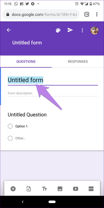 Google Forms Mobile Android iOS 1