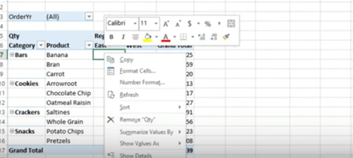 Ta bort rullgardinspilen i Excel