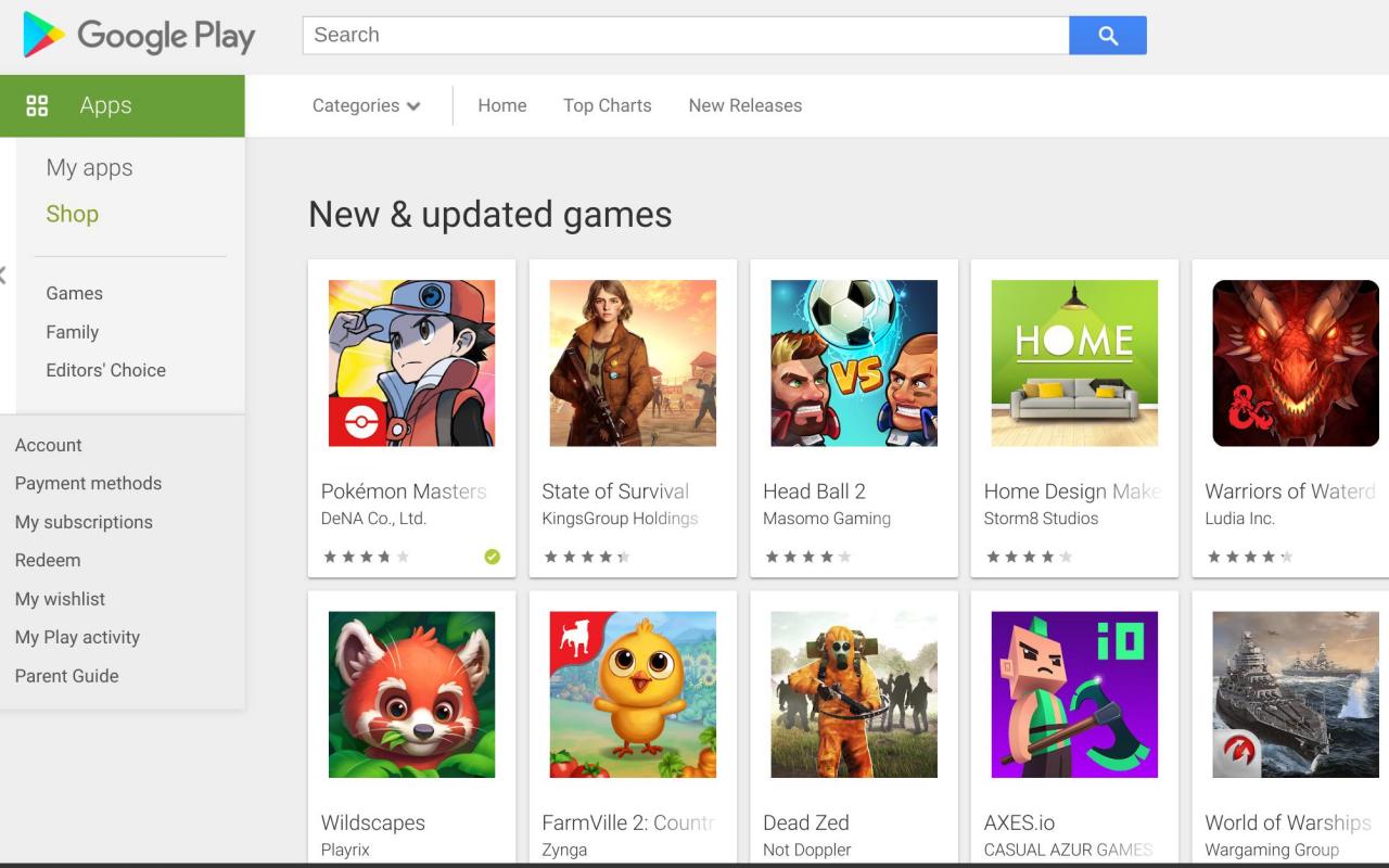 Google Play Store untuk memperkenalkan pemutaran video otomatis dengan tangkapan