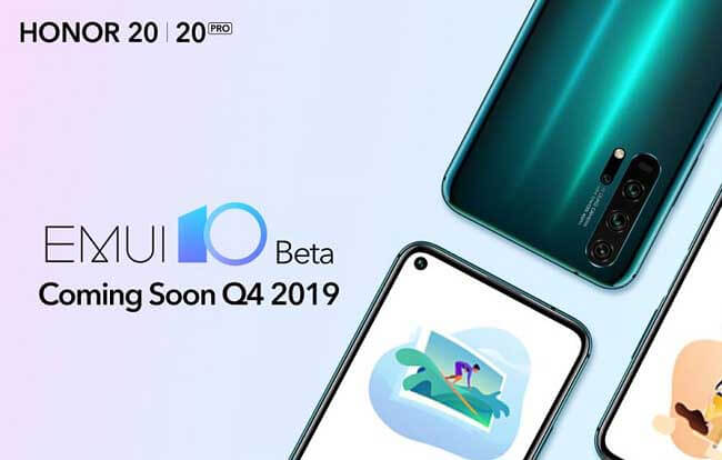 Honor 20, Honor 20 Pro, dan Honor View 20 untuk mendapatkan EMUI 10 Beta di Q4 2019