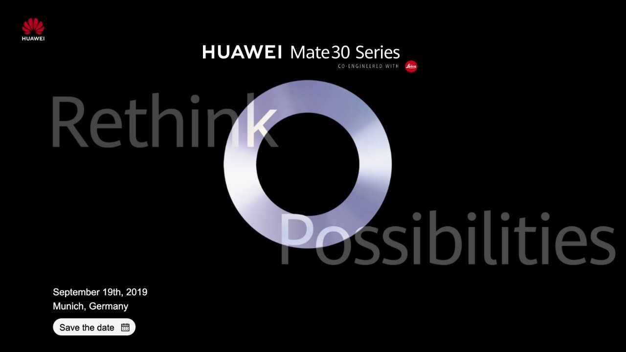 Huawei akan meluncurkan flagship Mate 30 baru pada 19 September