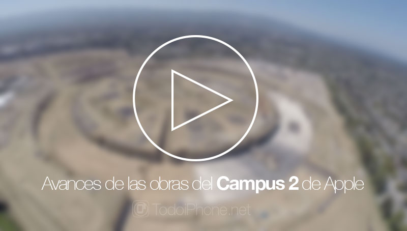 Framsteg i Campus 2: s arbete från Apple Drone-vy med GoPro 2-kameran