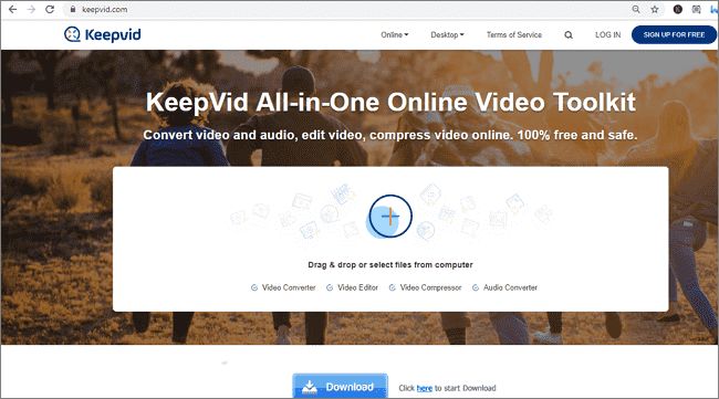 Komprimera onlinevideo med KeepVid