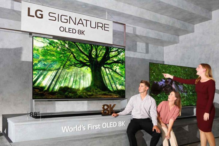 LG memulai peluncuran TV 8K pertama di dunia, dengan layar 8K 8 inci OLED
