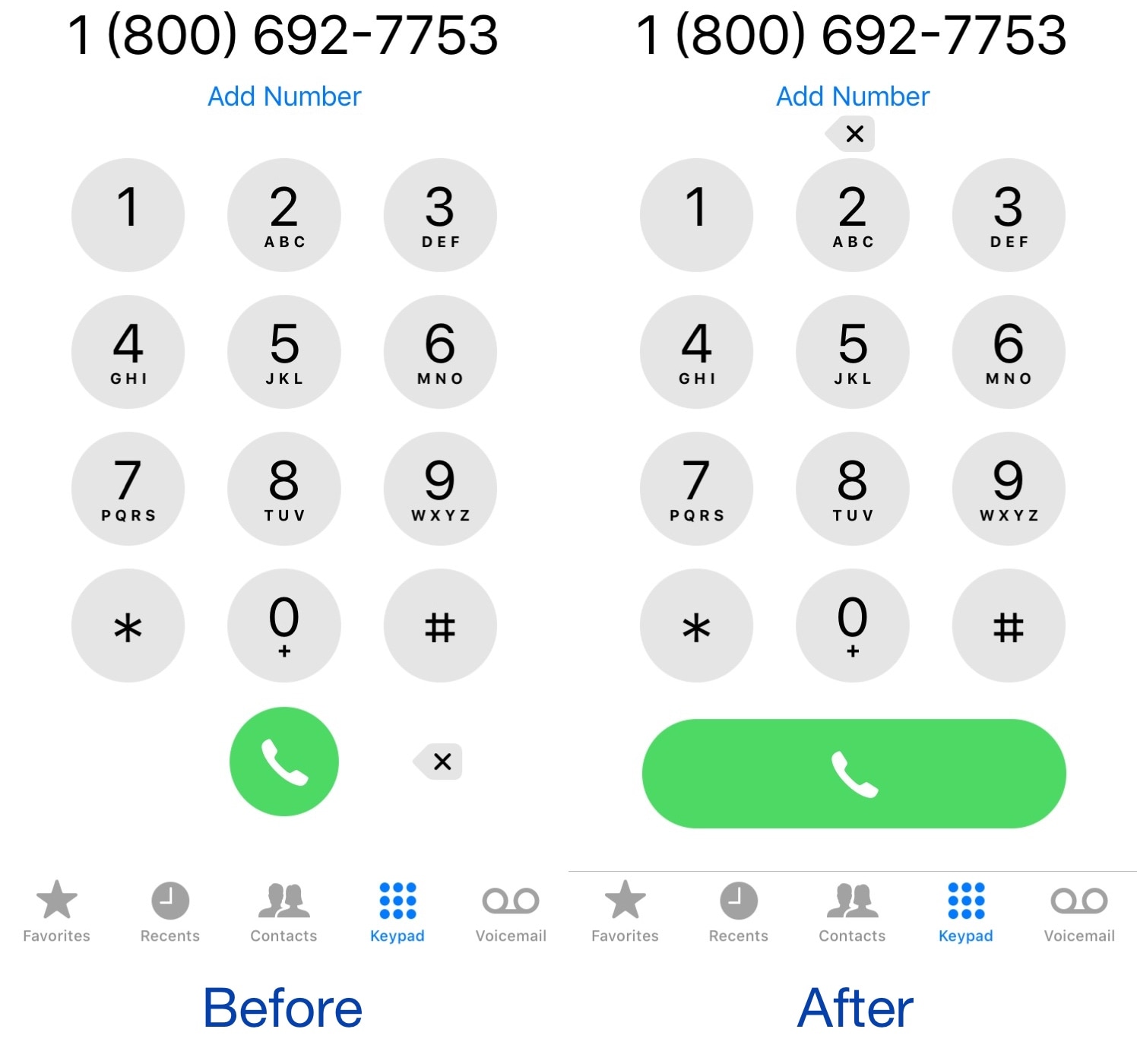 LongerCallButton gör samtalsknappen i telefonapplikationen bredare och lättare att trycka på 2