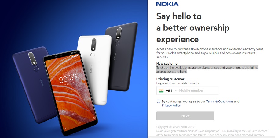 Nokia Mobile förbättrar sidan Försäkring och garanti specifikt för Indien 1