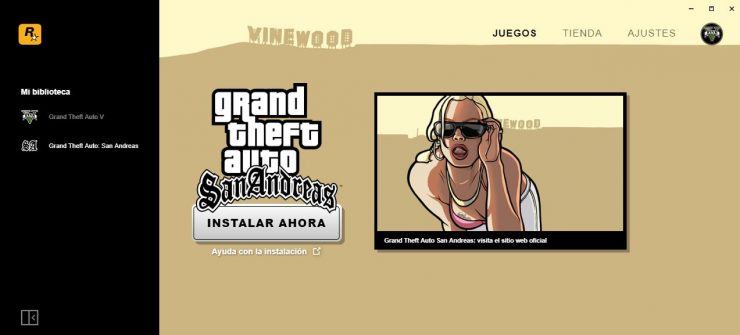Rockstar Game launcher med GTA: San Andreas gratis