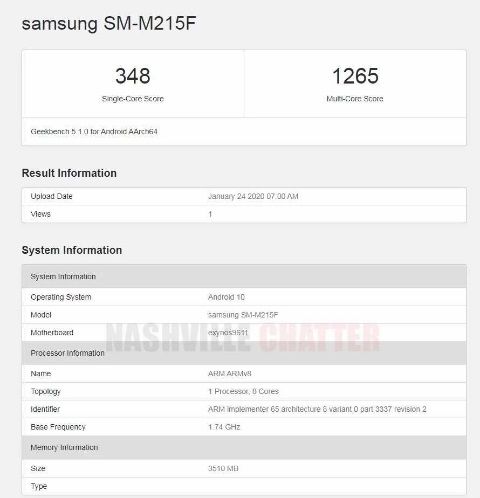Samsung-Galaxy-M21-Geekbench-listing