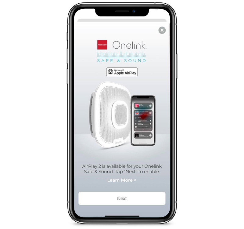 Masalah OneLink Airplay 2 Pembaruan untuk Alarm Asap Aman dan Suara 2