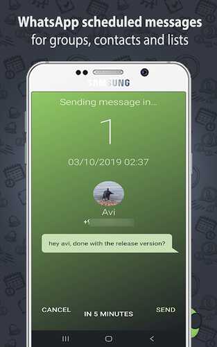 Wasavi, aplikasi untuk menjadwalkan pengiriman WhatsApp 1