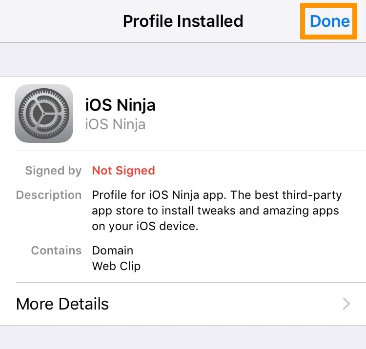 Hur man använder iOS Ninja för att installera jailbreak som aldrig har gjorts utan en dator 8