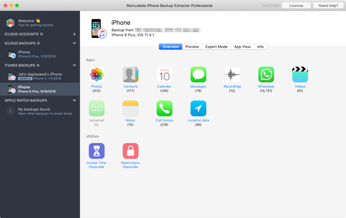 Extrahera din krypterade iTunes iOS-säkerhetskopia