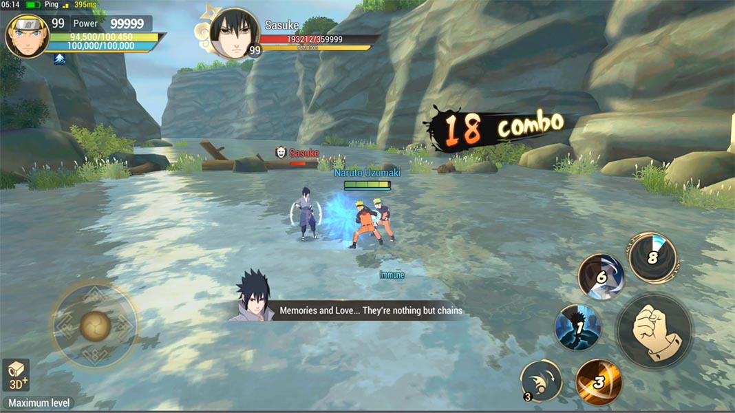 Skärmdump av Naruto Slugfest