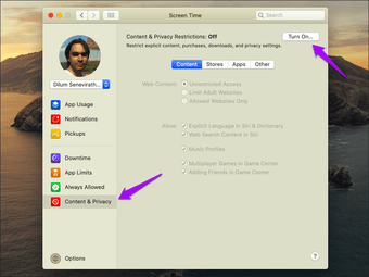 Inaktivera Safari Mac Private Browsing 3