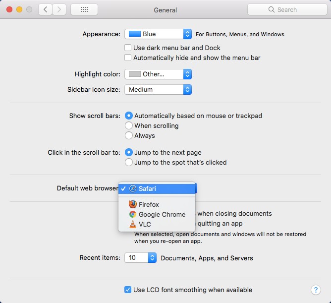 Hur man ändrar MacOS Standard Browser 2
