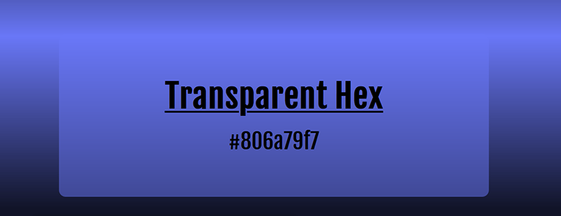 Transparent Hex Color Model