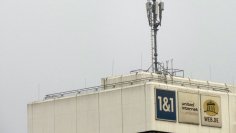 Antena 5G pertama di gedung 1 & 1 di Karlsruhe.