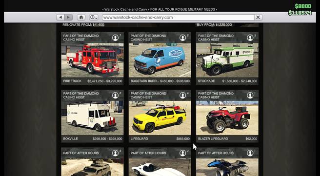 GTA Online: Semua Mobil dan Kendaraan Diamond Casino Baru Heist 14