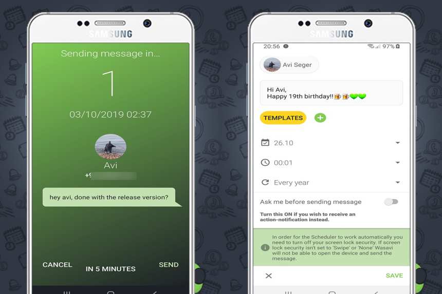 Hur man planerar WhatsApp-meddelanden på Android 2