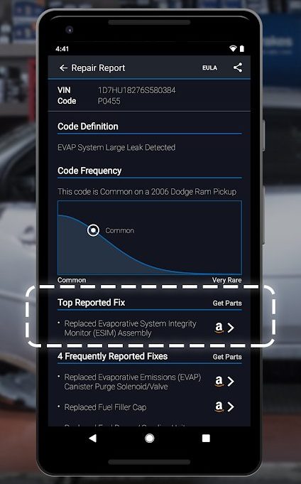 Den bästa bildiagnostiska applikationen för Android - BlueDriver Repair