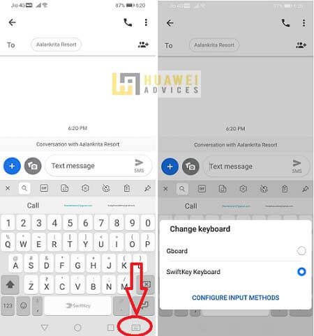 Cara Mengubah Keyboard di ponsel Android Huawei (Kehormatan) Anda 2