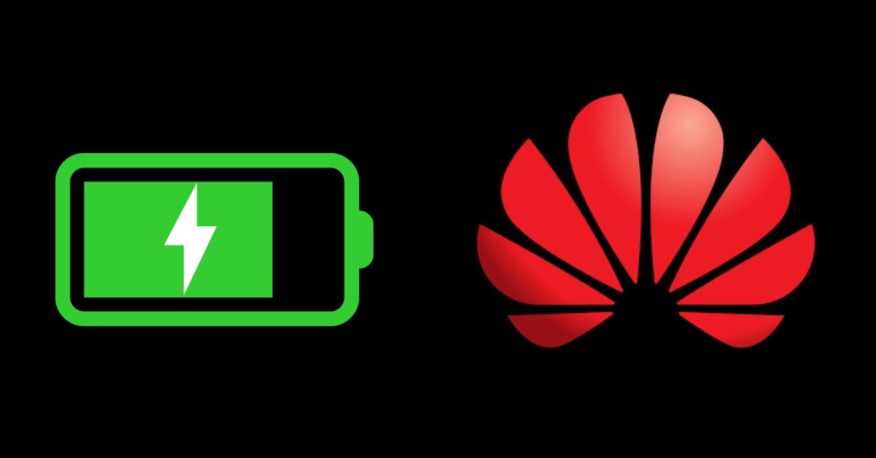 logo de Huawei y batería