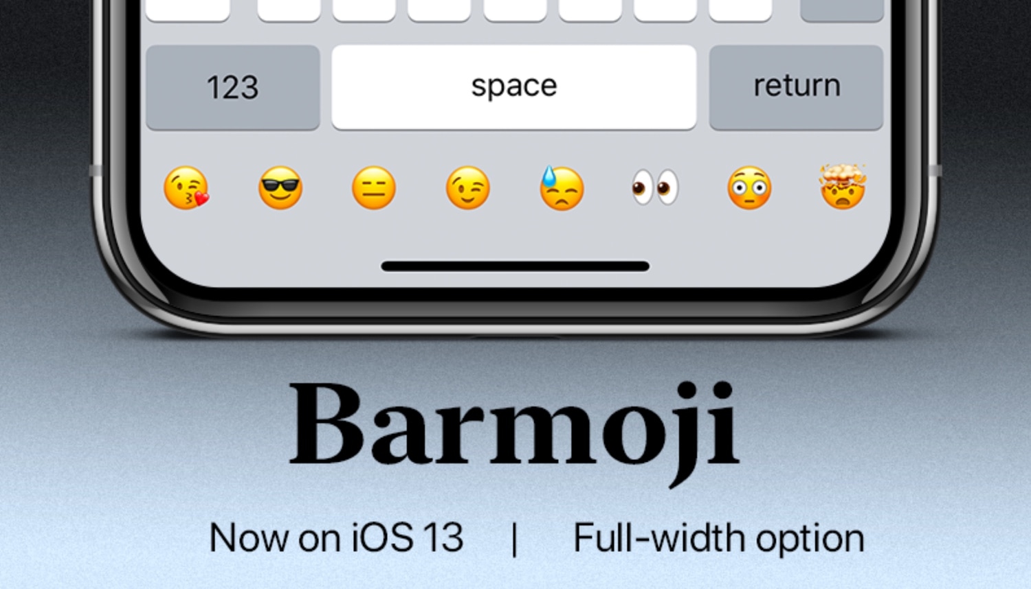 BarMoji integrerar en speciell Emoji-bar i iOS 2-tangentbordet