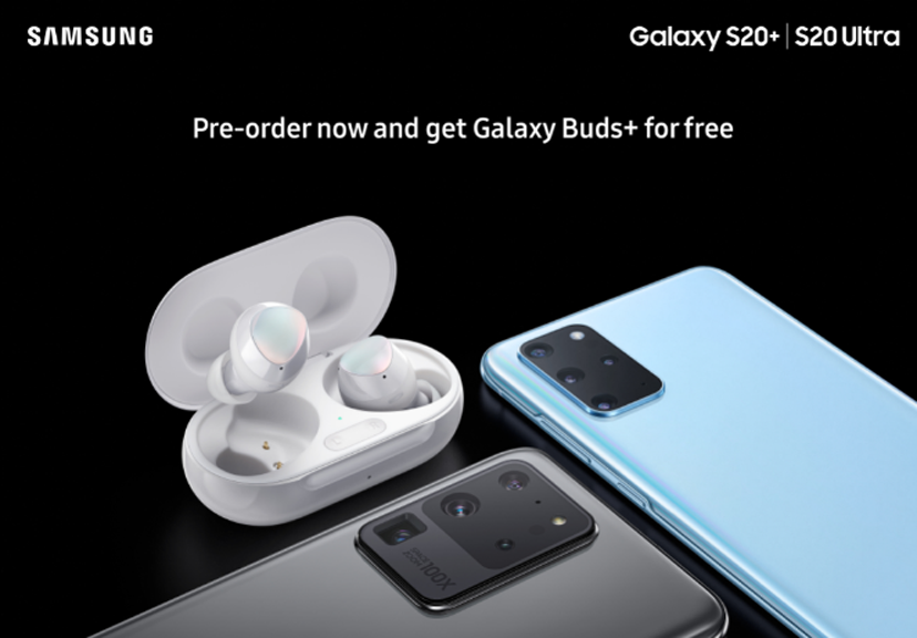 Galaxy Kuncup + akan ditambahkan secara gratis ke preorder ponsel cerdas Galaxy S20 Plus dan Ultra