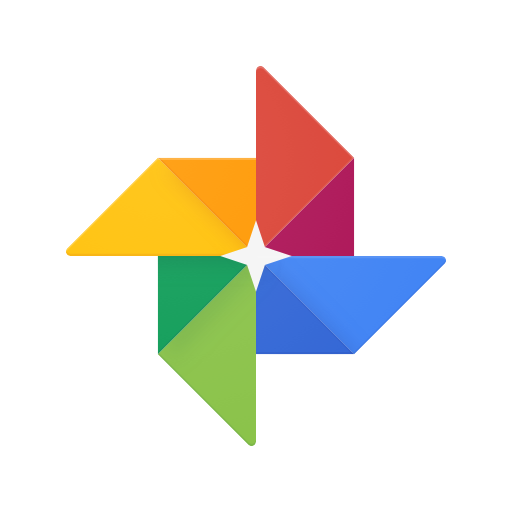 Logotipo de Google Fotos con fondo blanco