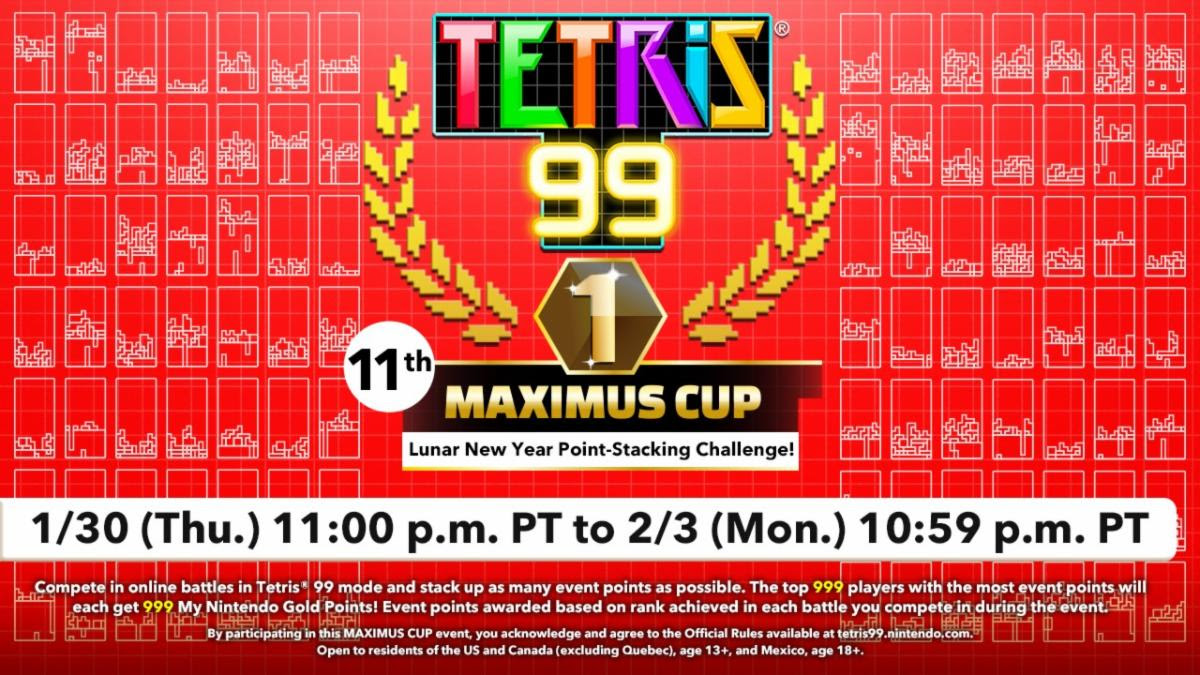 Ikuti kemuliaan di Tetris 99 11th MAXIMUS CUP Lunar New Year Challenge