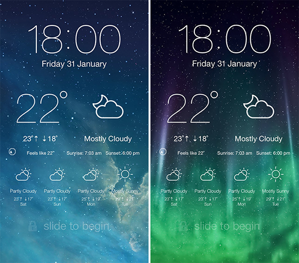 LockScreen Weather - skärmdump