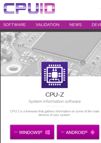 Identifiering av Cpu Z-grafikkort för Windows