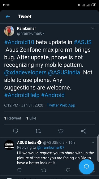 Asus ZenFone Max Pro M1 Android 10 beta-uppdatering för buggy?  Du kan återgå till Pai (nedladdningslänk inuti) 1