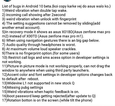 Asus ZenFone Max Pro M1 Android 10 beta-uppdatering för buggy?  Du kan återgå till Pai (nedladdningslänk inuti) 2