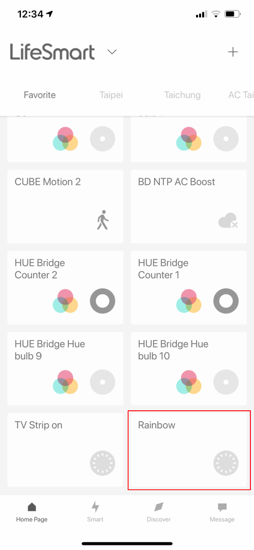 LIfeSmart Lägg till HomeKit-genvägar och funktioner i applikation 7