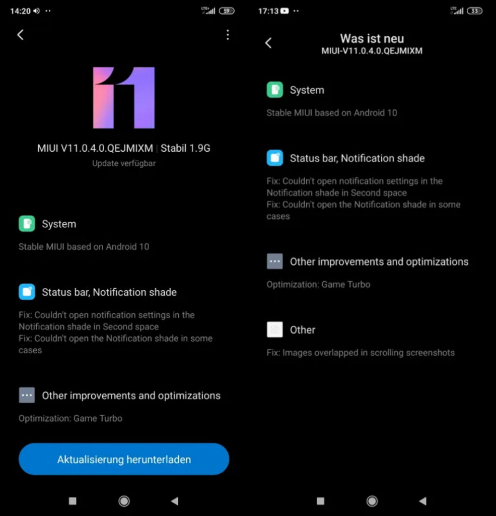 Poco F1 MIUI 11 Android 10 Xiaomi